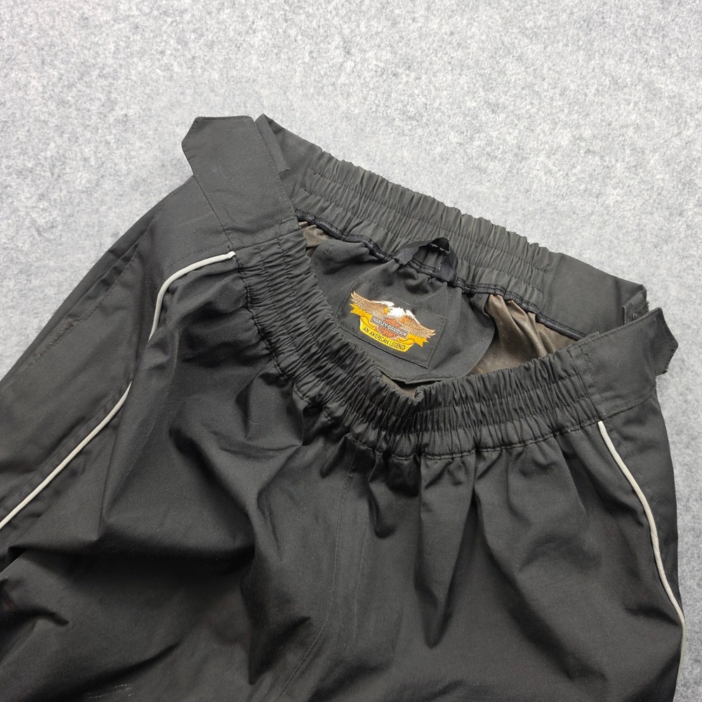 HD Tourmaster Men Black Motorcycle Overpants Full Side Zip Reflective Riding Pt